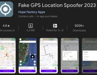 Aplikasi Fake GPS Location Professional (Sumber: Yandex)