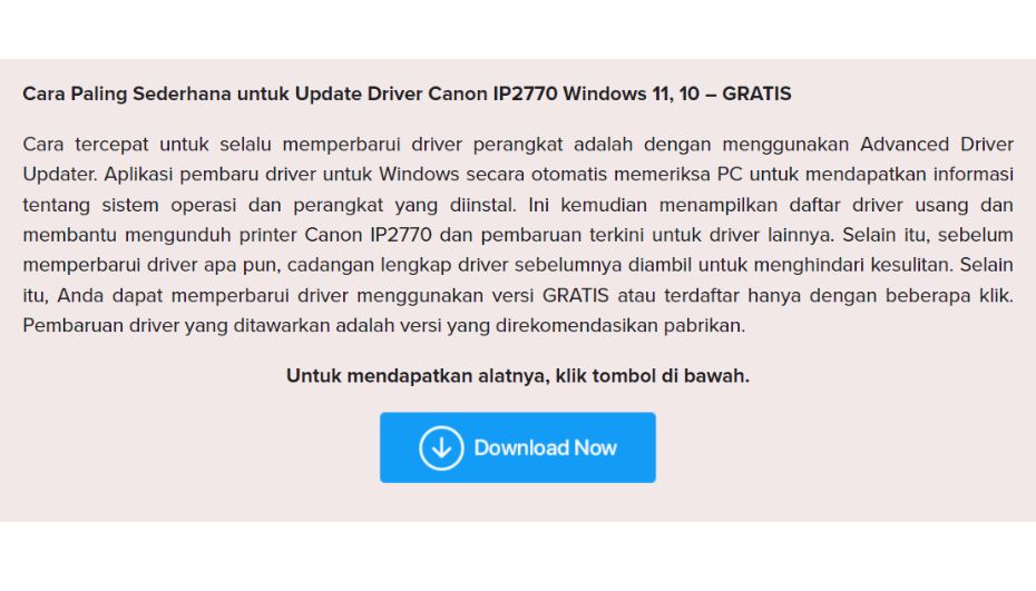 Cara Terbaik Update Driver Printer Canon IP2770 di Windows 11 & 10 (Sumber: Yandex)